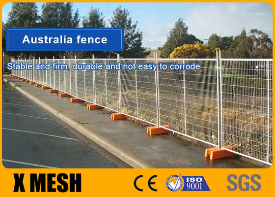 Pre Galvanized 2400x2100mm Temporary Fence Mesh Australia Standard With Base