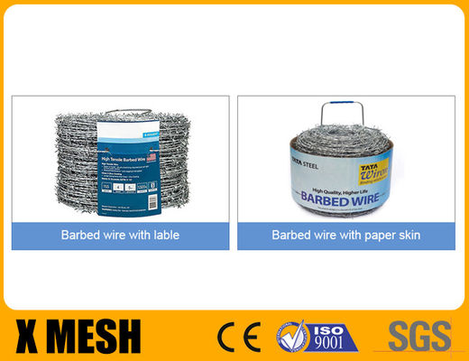 Reverse Twist Hot Galvanized 14 Gauge Barbed Wire With 100m Long Coil High Tensile