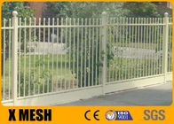 Galvanized Coated Security Metal Fencing 96'' Wrought Iron Steel Fence