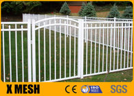 White Aluminum Flat Top Security Metal Fencing 6 Point Welds