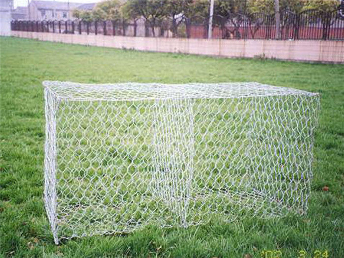 Wire Gabion Baskets 2 X 1 X 1 M , Twist Gabion Wall Mesh With One Spacer