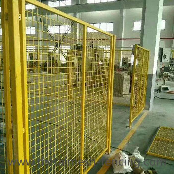 Yellow Color Welded Metal Fence / Warehouse Isolation Fence
