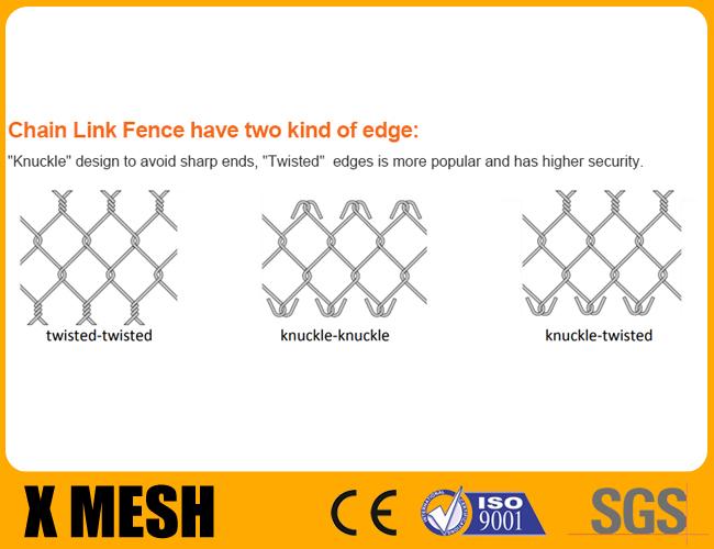 Brown Vinyl Chain Link Fence ASTM F668 Steel Hurricane Wire Netting