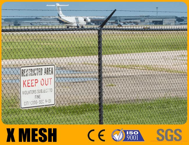 Brown Vinyl Chain Link Fence ASTM F668 Steel Hurricane Wire Netting