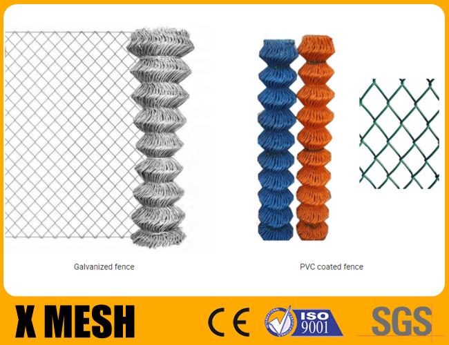 Brown Vinyl Chain Link Fence ASTM F668 Steel Hurricane Wire Netting