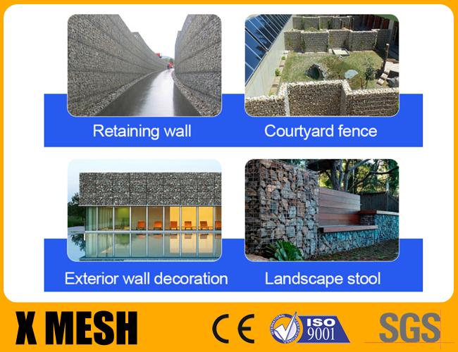 50x50mm Wire Mesh Baskets Retaining Walls Hot Galvanized