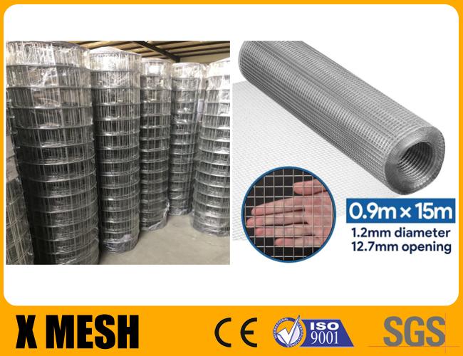T304 Stainless Steel Welded Wire Mesh Panels Width 1.8m 15Ga