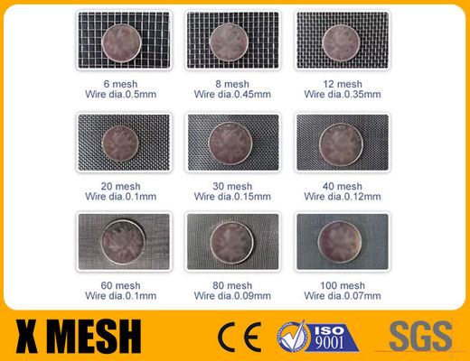 100 X 100 Mesh Size Stainless Steel Filter Cloth 0.04mm Diameter