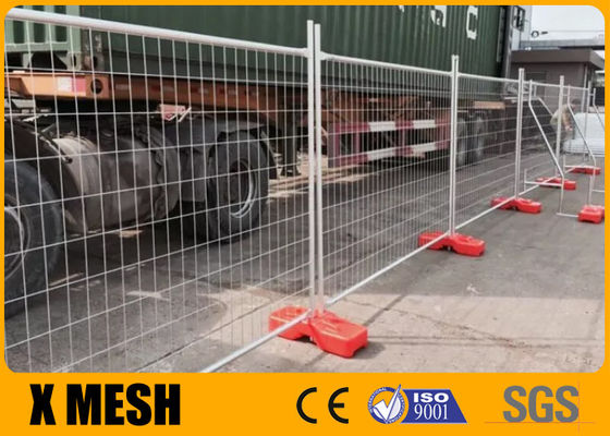 Hot Galvanized 60x150mm 3.2mm Temporary Metal Fence Panels With Pvc Feet