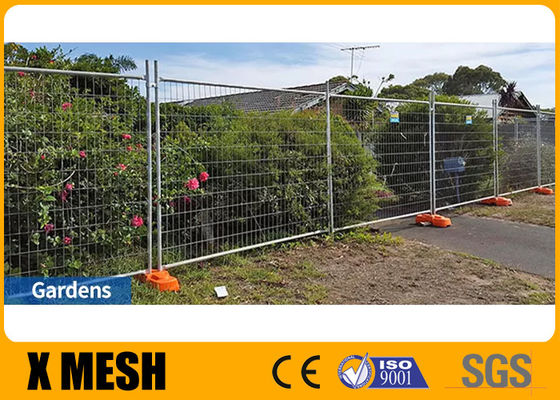 3.0mm Heavy Duty Galvanized Temporary Netting Fence With Concrete Block Base