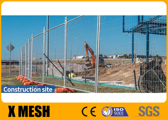 As 4687 Standard 2.1m X 2.4m Temporary Mesh Fencing With Concrete Filled Plastic Feet