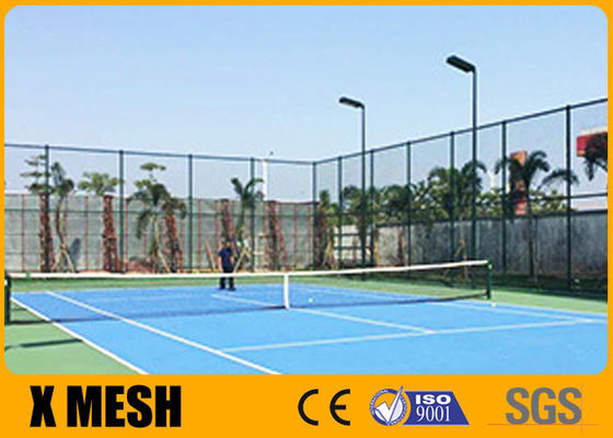 3.0mm Galvananized PVC Coated Cyclone Chain Wire Fencing Panels On Tennis Court