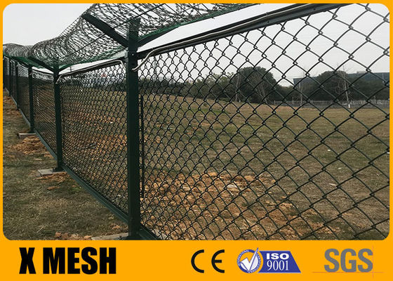 Sports Playground Diamond Chain Link Mesh Fencing 0.8m-2.4m Height Rustproof