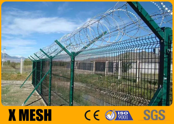 Antirust Welded Security Fencing 50x100mm Mesh Opening For Airport Highway