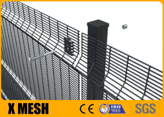 Metal Black Color 358 Anti Climb Fence Panels For Prisons