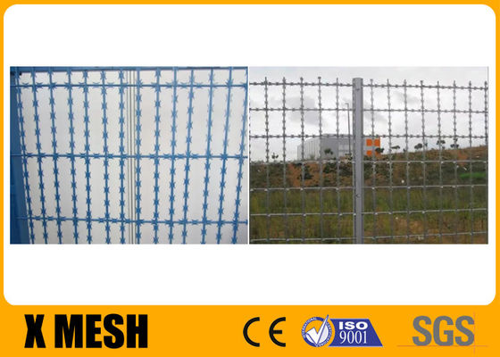 Hot Dip Galvanized Welded Razor Wire Mesh 7.5x15cm Dia 2.5mm For Security Plant