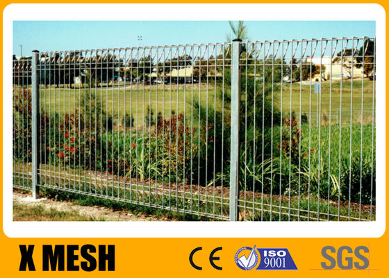 Welded Roll Top Curved Metal Brc Mesh Fence Powder Coating Green Color