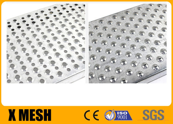 Hot Dipped Galvanised Grip Strut Perforated Metal Mesh Plank Grating Silver Welded
