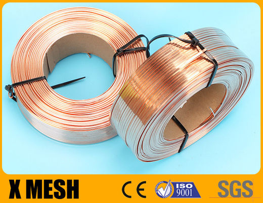 Copper Coated Stitching Wire Galvanized Flat Steel With 1.15mm By 0.55mm Type