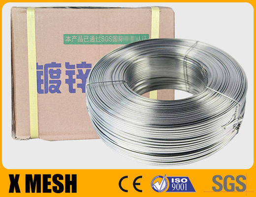 Electric Galvanised Stitching Wire 2.6mm X 0.5mm Flat Silver Color For Carton