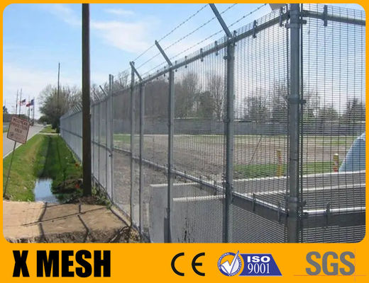 Hot Galvanized Silver Colour Anti Climb Mesh Fence 358 Anti Cut Clear View Wire Mesh Panels