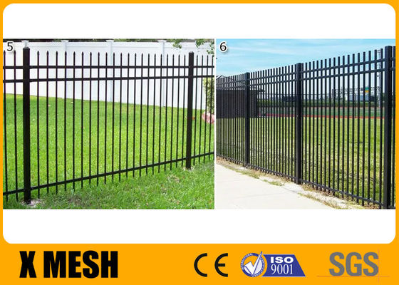 itary Bases Cross Resistance Ornamental Garden Gates Black Color Vinyl Coated 3.0m High