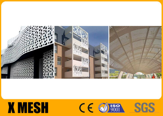 1 X 2m Perforated Metal Mesh Powder Coated Iso9001 Certificate For Balconies