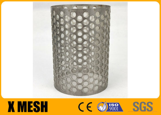 Customize 200mm Perforated Stainless Steel Cylinder With Round Hole