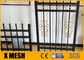 6'' Picket Top Security Metal Fencing Pvc Coated ASTM F2589
