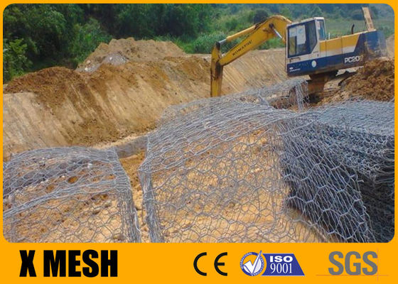 2.2mm 2.7mm 3.2mm Hexagonal Gabion Cage Stone Filled ASTM A975